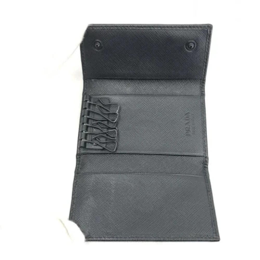 Prada Vintage Pre-owned Nylon key-holders Black Dames