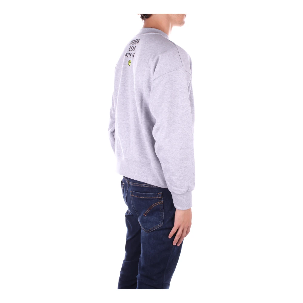 Barrow Grijze Logo Front Sweater Gray Heren