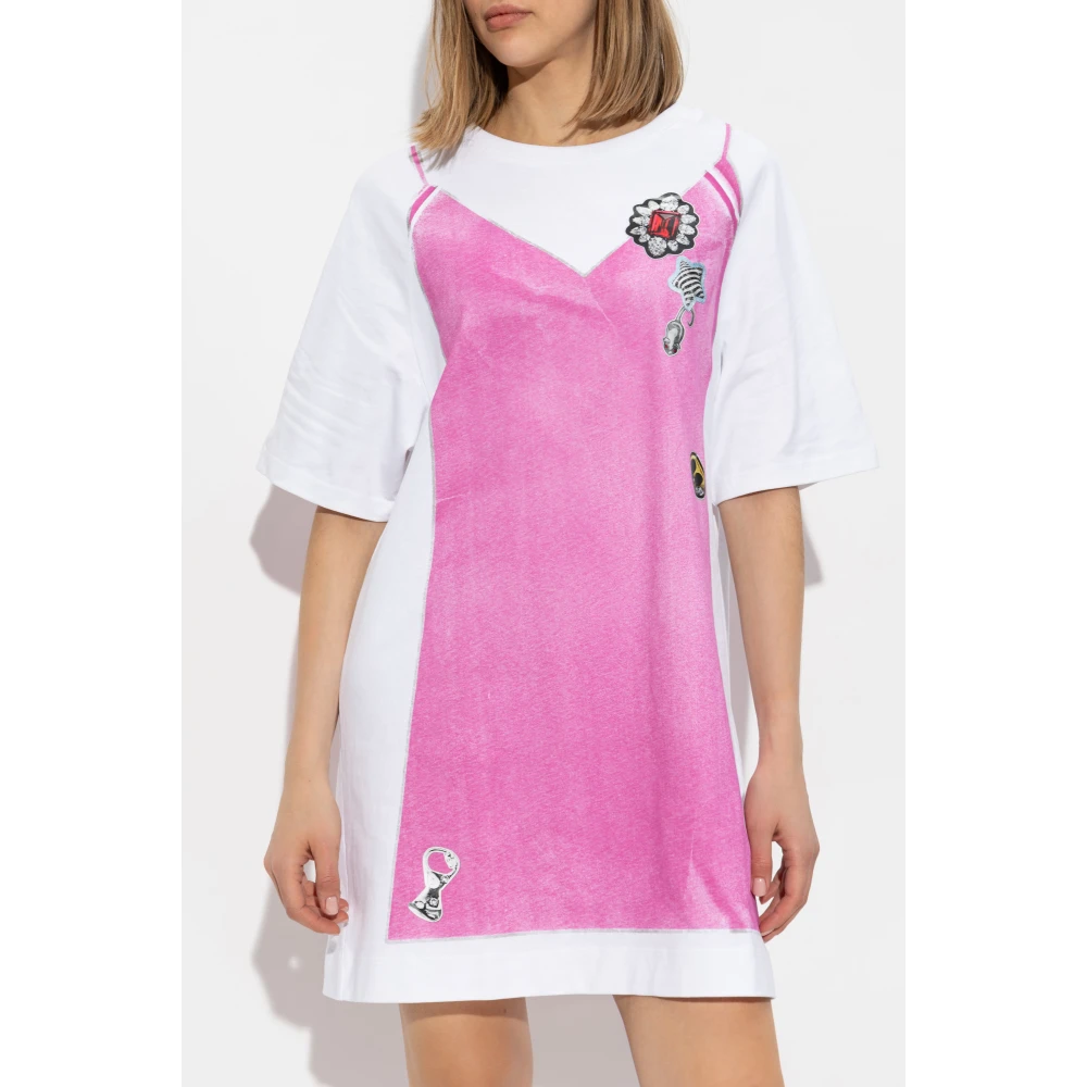 Marc Jacobs Gedrukte Jurk Pink Dames