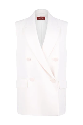 Vit Ärmelös Blazer
