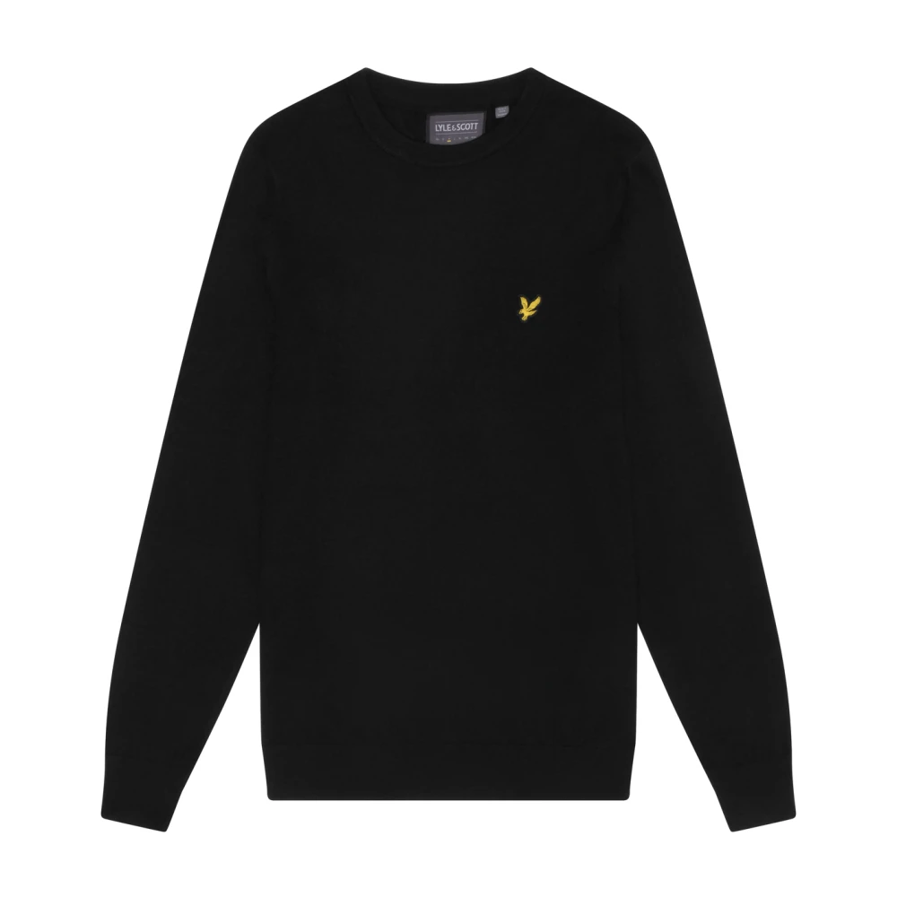 Lyle & Scott Merino Blend Crew Neck Pullover Black Heren
