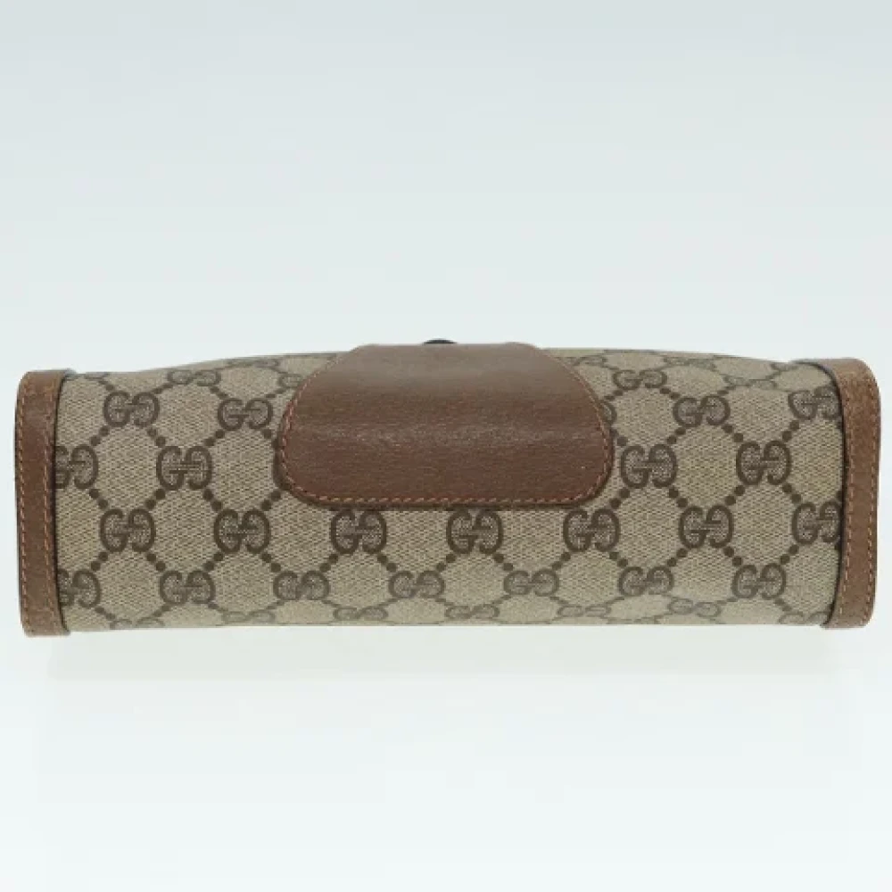 Gucci Vintage Pre-owned Canvas clutches Beige Dames