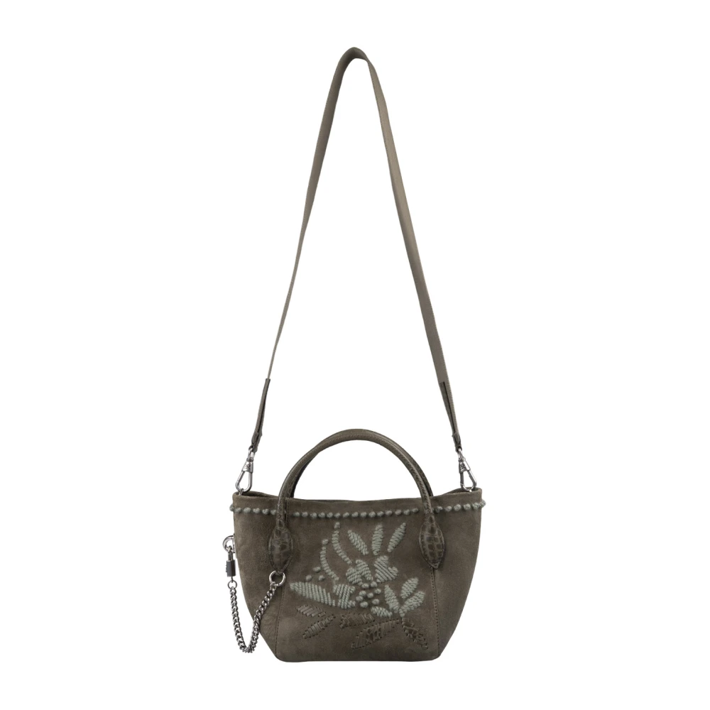 Ermanno Scervino Groene Margot Tas met Krokodillenprint Green Dames