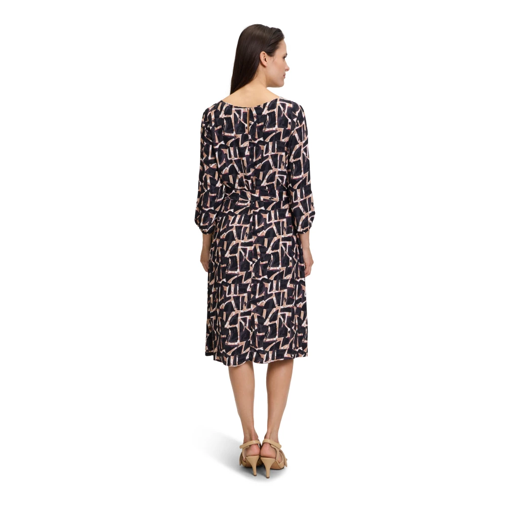 Betty & Co Casual Jurk met 3 4 Mouwen Multicolor Dames