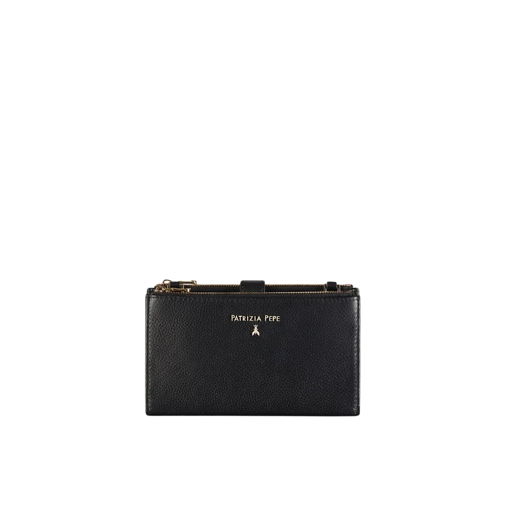 PATRIZIA PEPE Dubbele ritsportemonnee Art. Cq9774L001 Black Dames