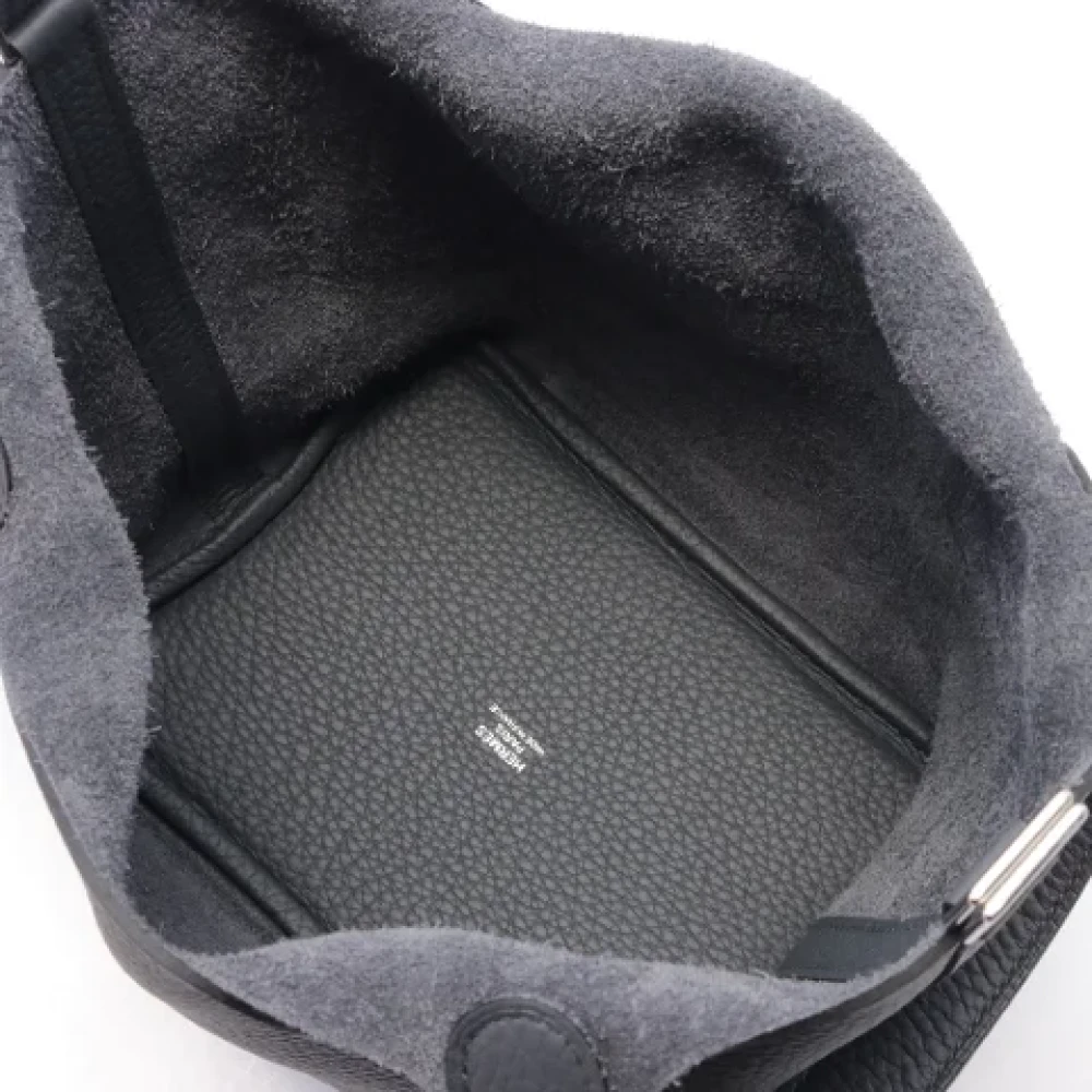 Hermès Vintage Pre-owned Leather shoulder-bags Gray Dames