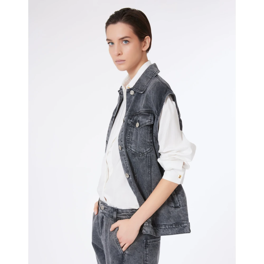 MVP wardrobe SAN Babila Denim Vest Gray Dames