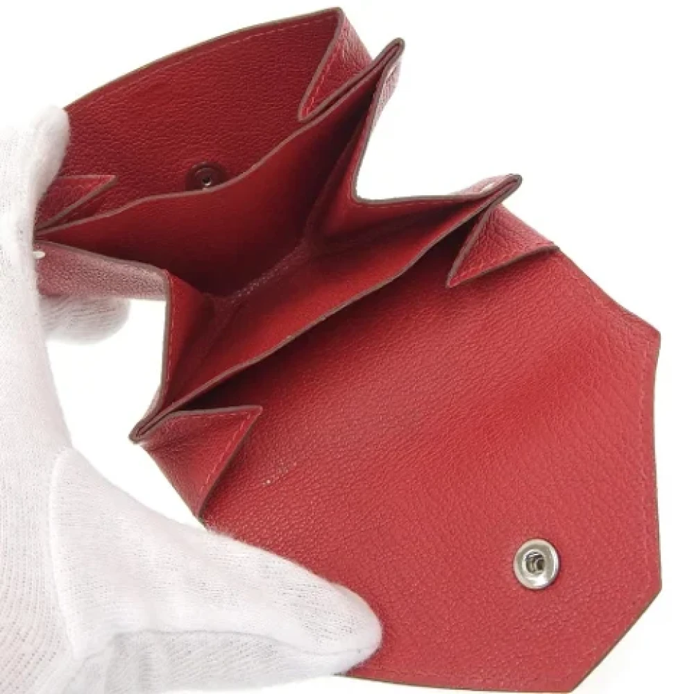 Hermès Vintage Pre-owned Leather wallets Red Dames