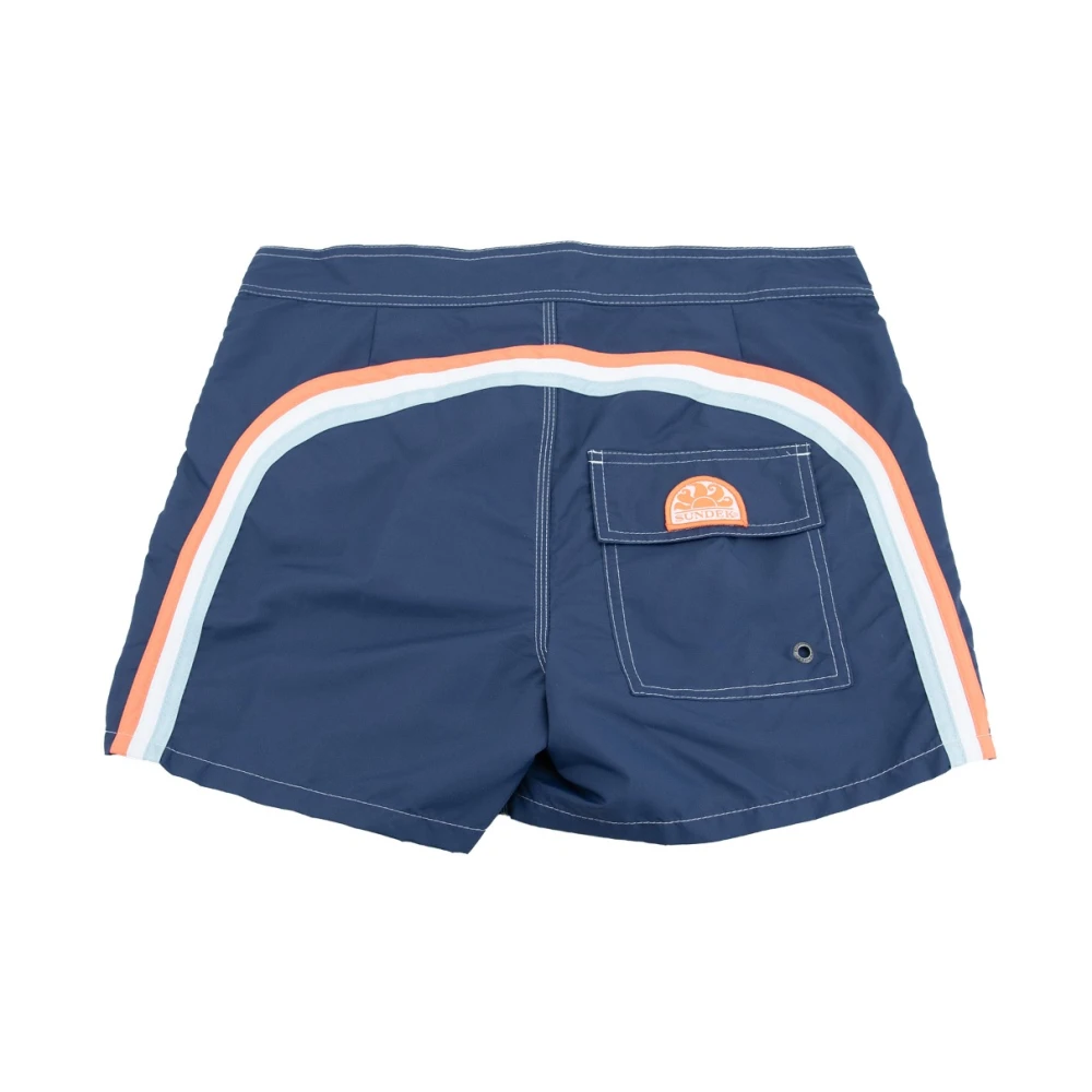 Sundek Heren Vetersluiting Velcro Shorts Blue Heren