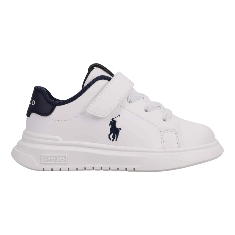 Ralph Lauren Boys White Heritage Court Super Ps Trainers