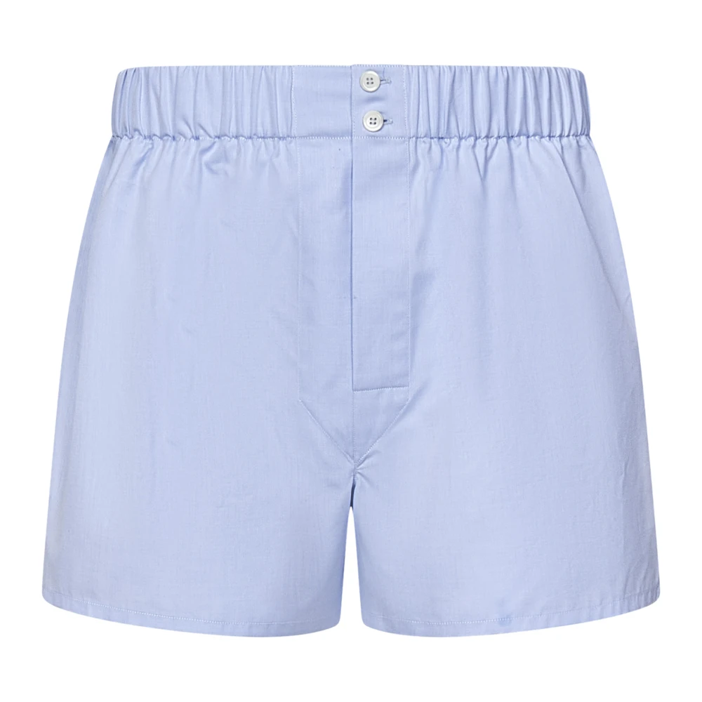 Brioni Heldere Blauwe Katoenen Boxershorts Blue Heren