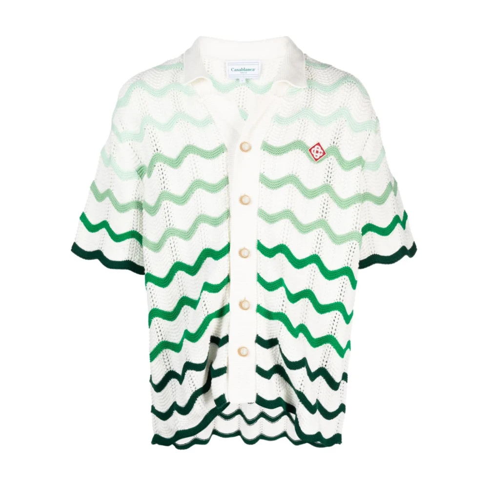 Casablanca Gradient Wave Texture Shirt Multicolor Heren