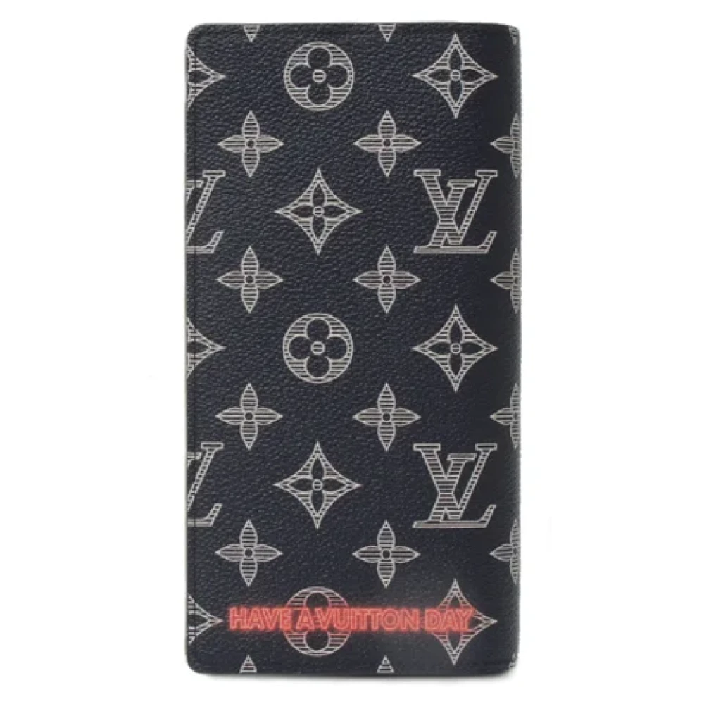 Louis Vuitton Vintage Pre-owned Canvas wallets Black Heren