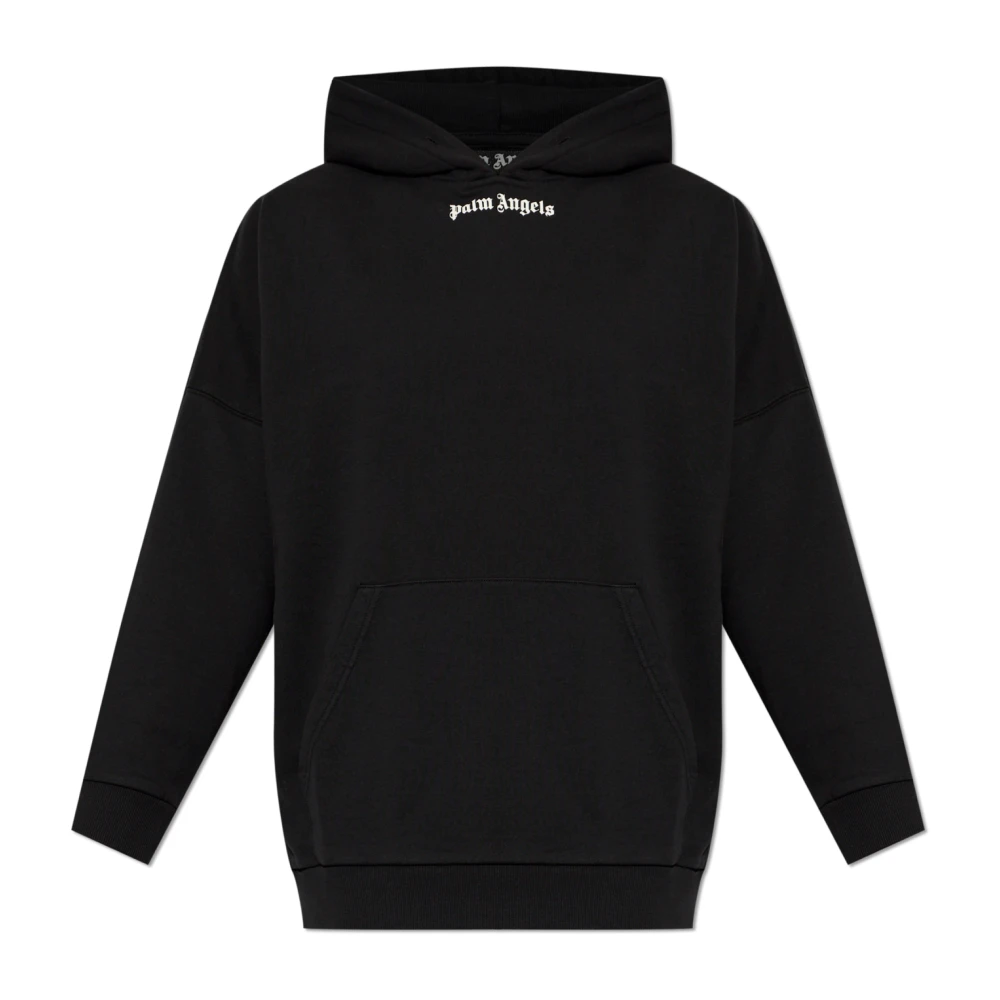 Palm Angels Mannelijk Zwart Hoodies & Sweatvesten Heren, 2XL, Katoen, Classic Logo Over Hoodie