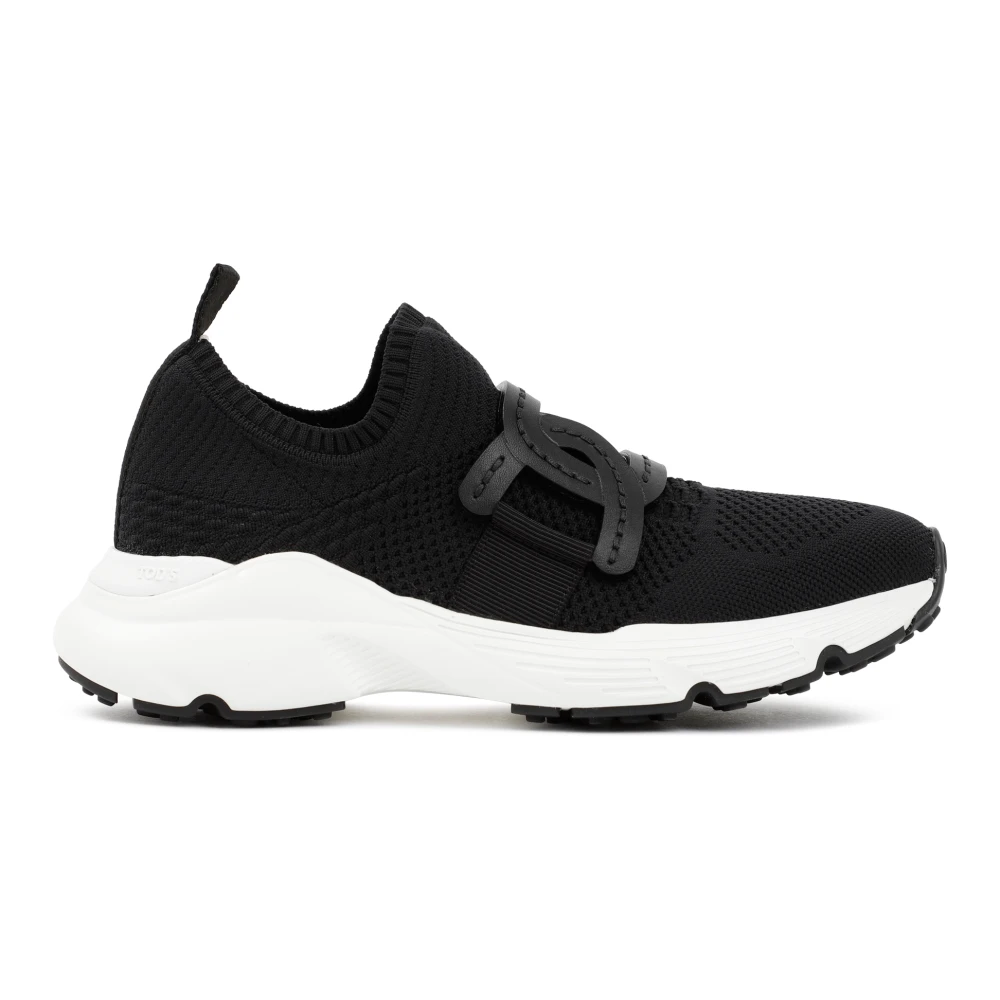 Tod’s Zwarte Sneakers met Leren Ketting Dames Schoenen