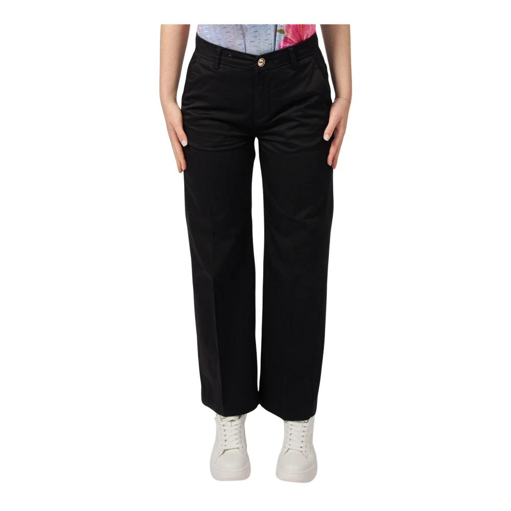 Yes Zee Femme Noir Pantalons, Taille: W32 Pantalon Chino En Coton