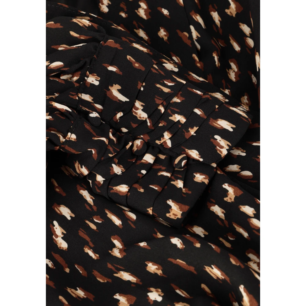 Notre-v Elegante Mini Jurk in Zwart en Bruin Black Dames