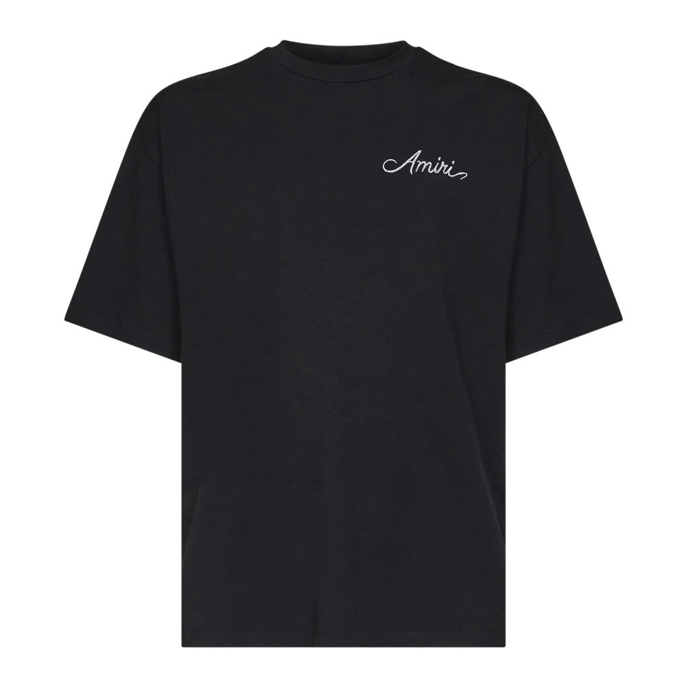 Amiri Men's Black T-Shirts, S, Ma Quad Checkerboard Oversized Tee