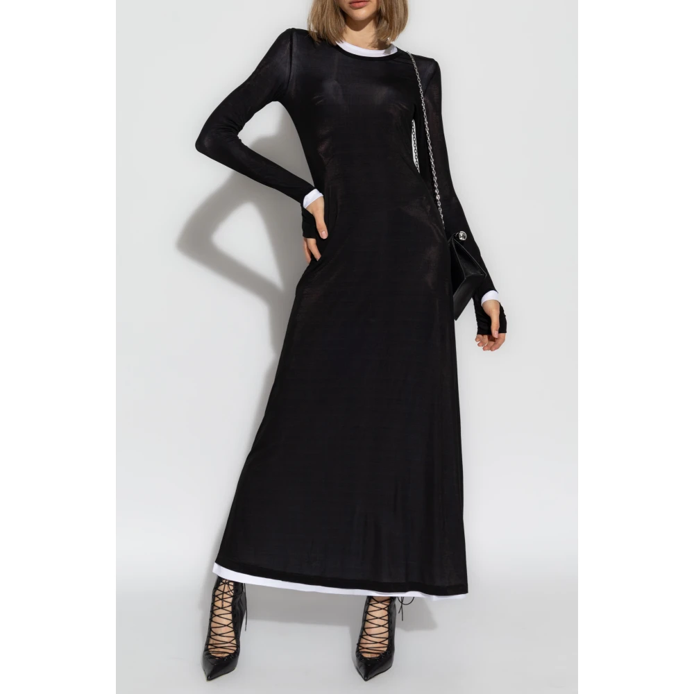 Helmut Lang Dubbellagige jurk Black Dames
