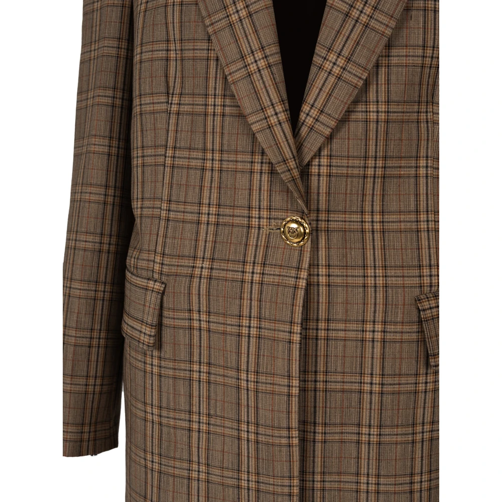 pinko Geruite Blazer Brown Dames