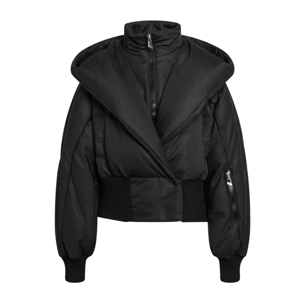 The Attico Women's Black Quilted Cotton-Blend Puffer Jacket - Image 3