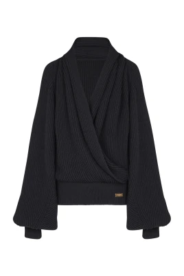 Oversized Stickad Hoodie