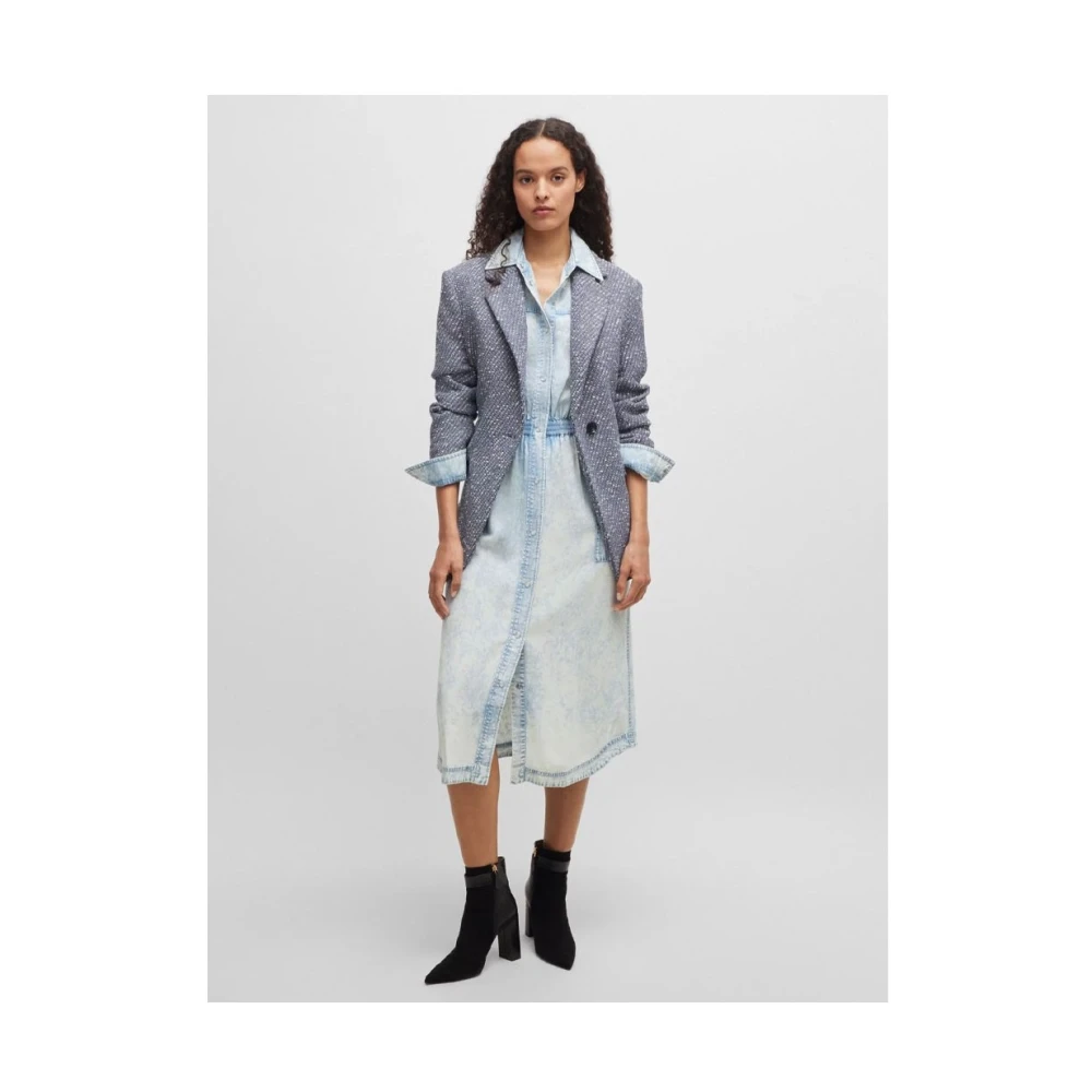 Hugo Boss Elegante Jurk voor Vrouwen Blue Dames