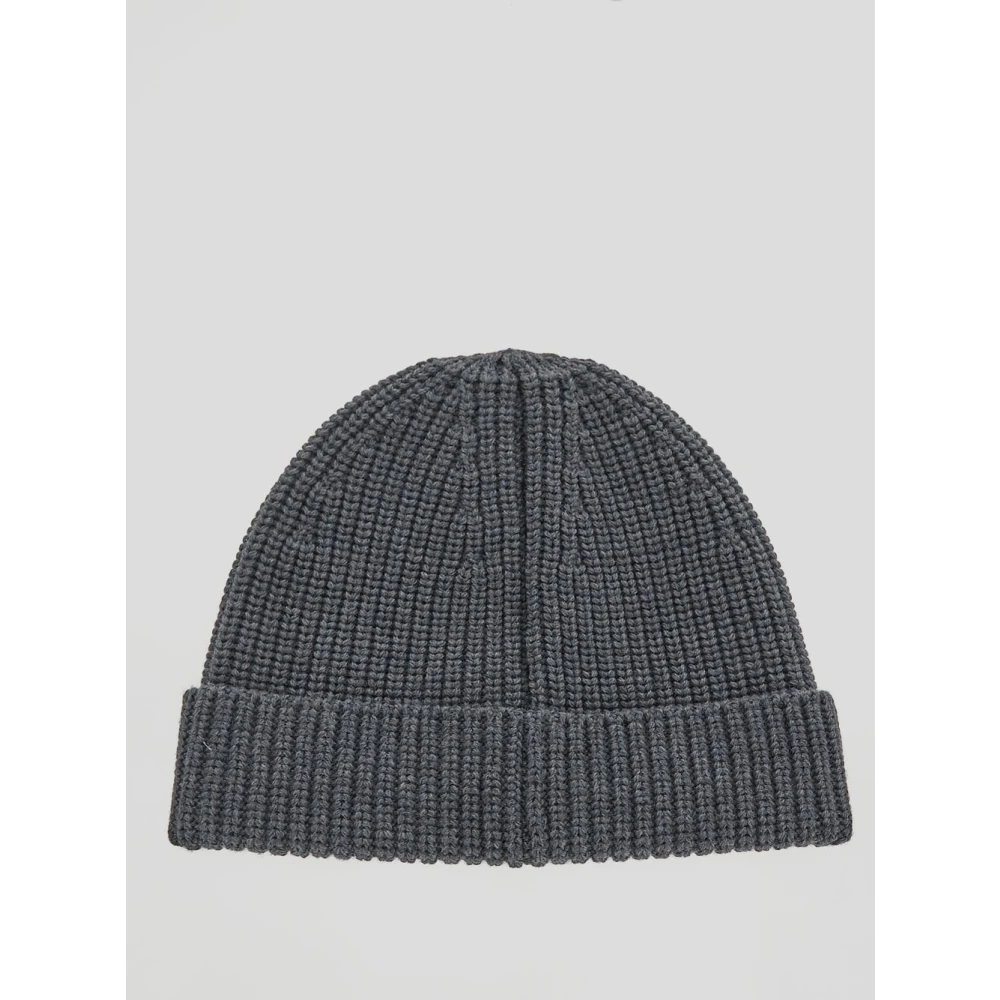 Valentino Garavani Kasjmier Logo Beanie Muts Gray Heren