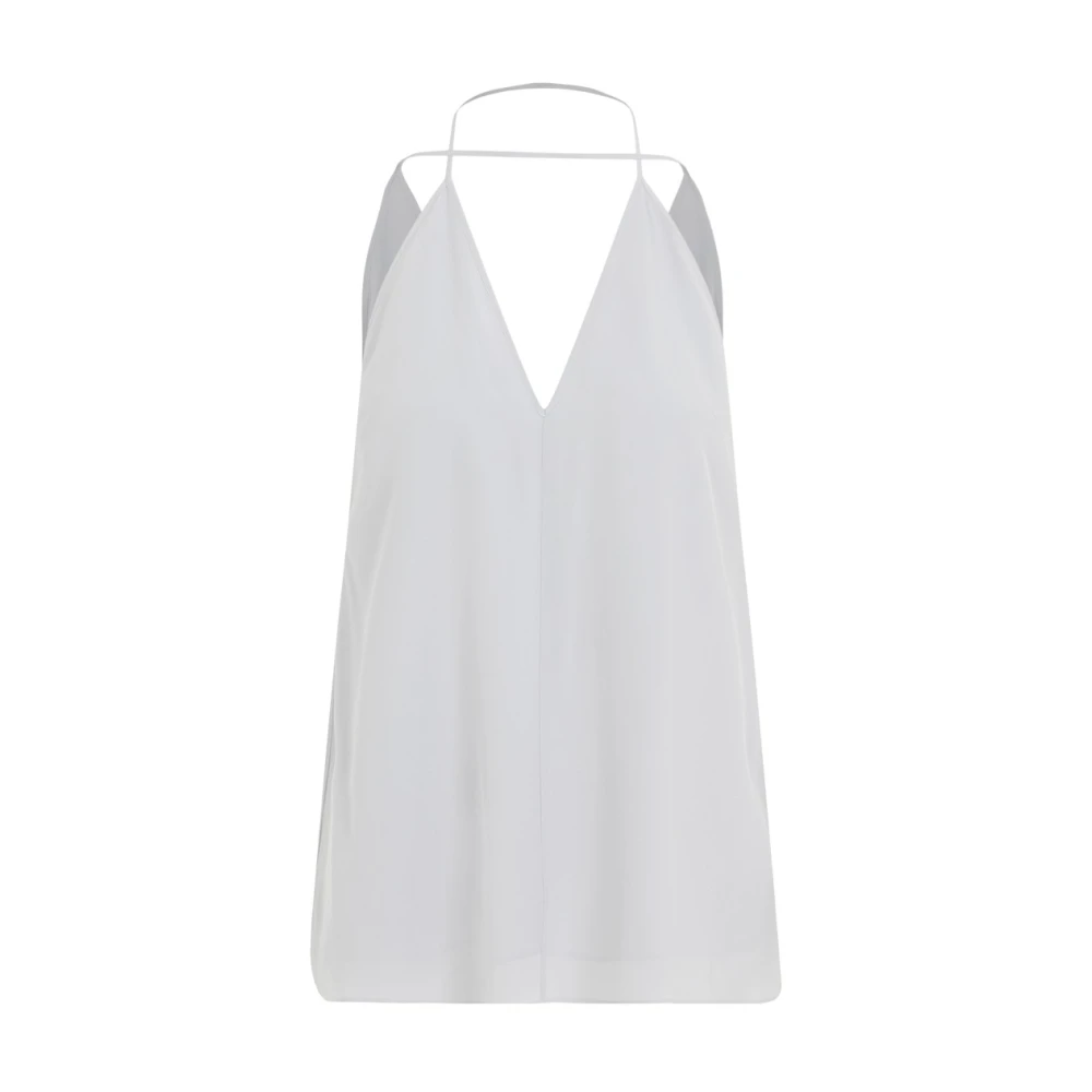 TotêMe Witte Zijden V-Hals Top White Dames