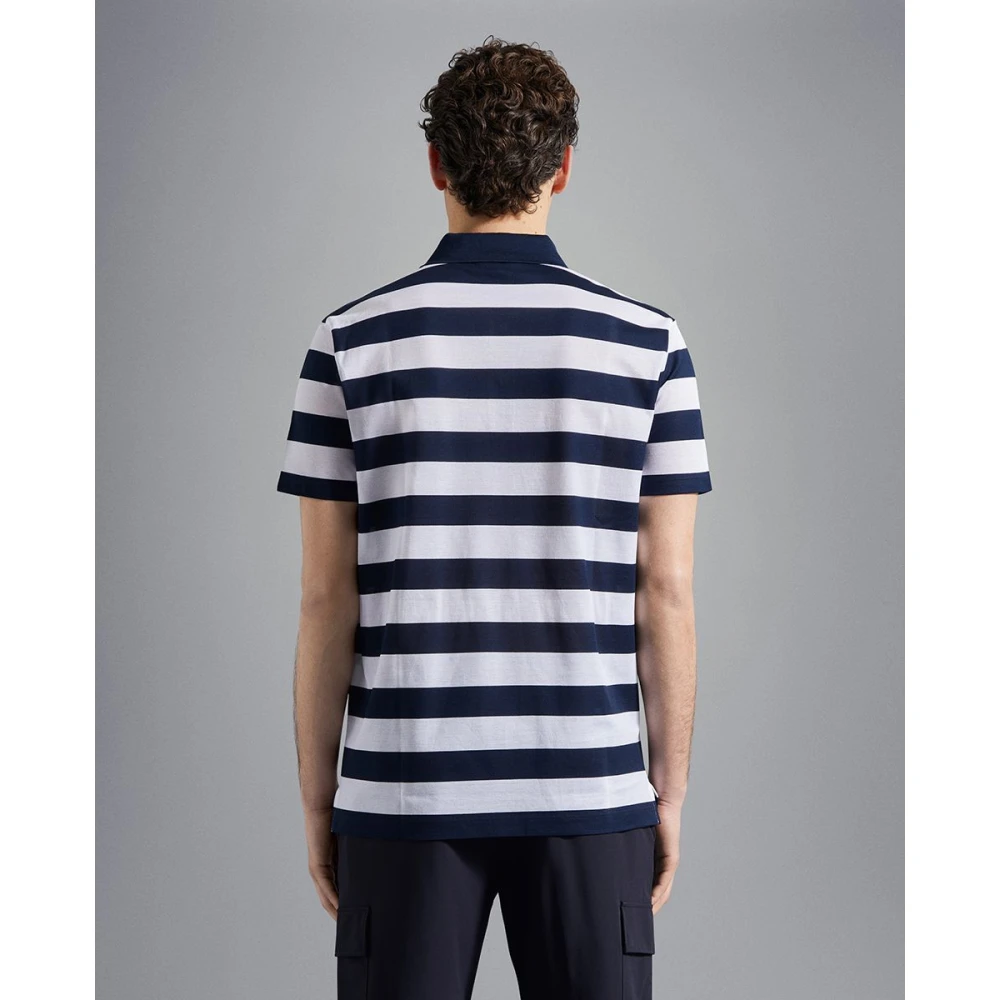 PAUL & SHARK Katoenen Piqué Polo Blue Heren