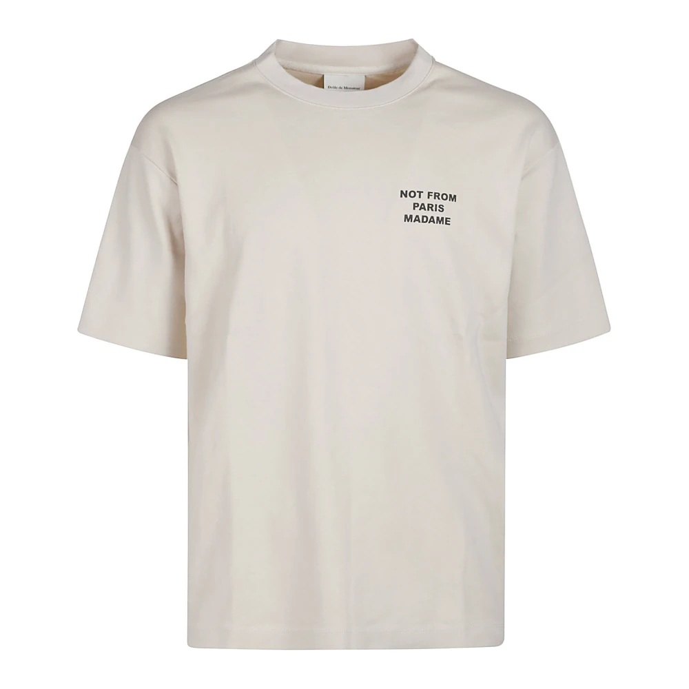 Drole de Monsieur Stoere Grafische T-shirt Beige Heren