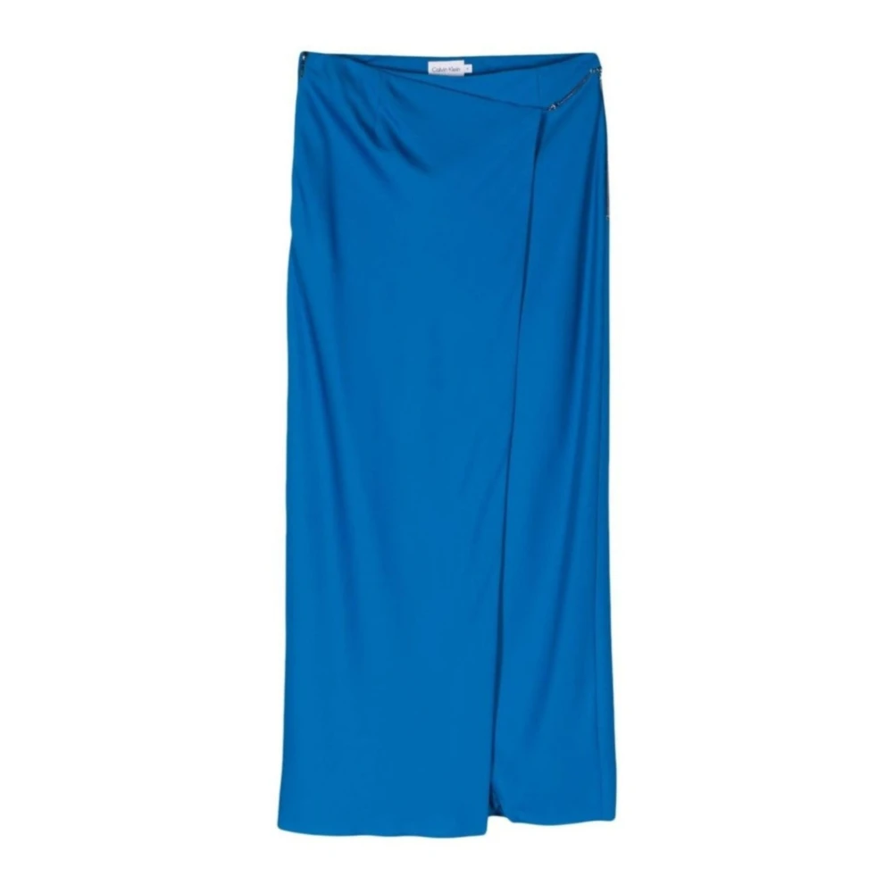 Calvin Klein Metalen Detail Rok Blue Dames