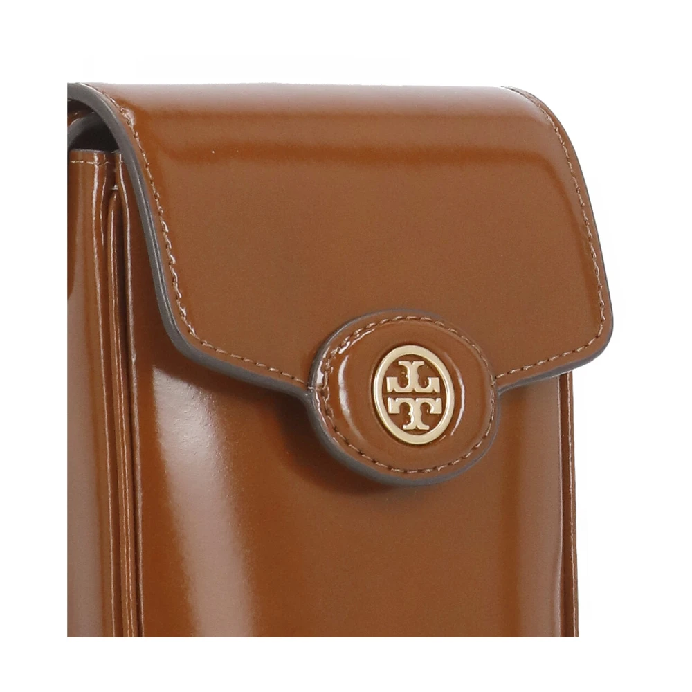 TORY BURCH Bruin Leren Telefoonhoesje Brown Dames