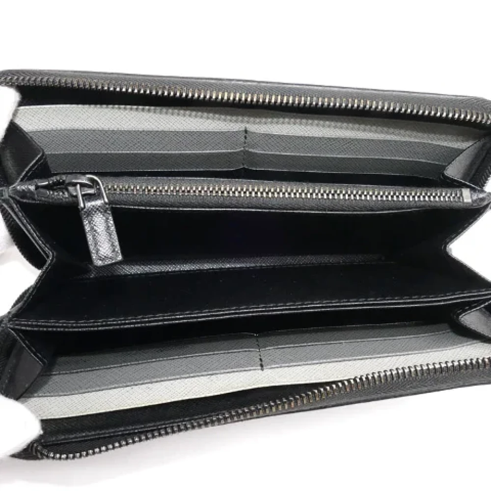 Prada Vintage Pre-owned Leather wallets Black Dames