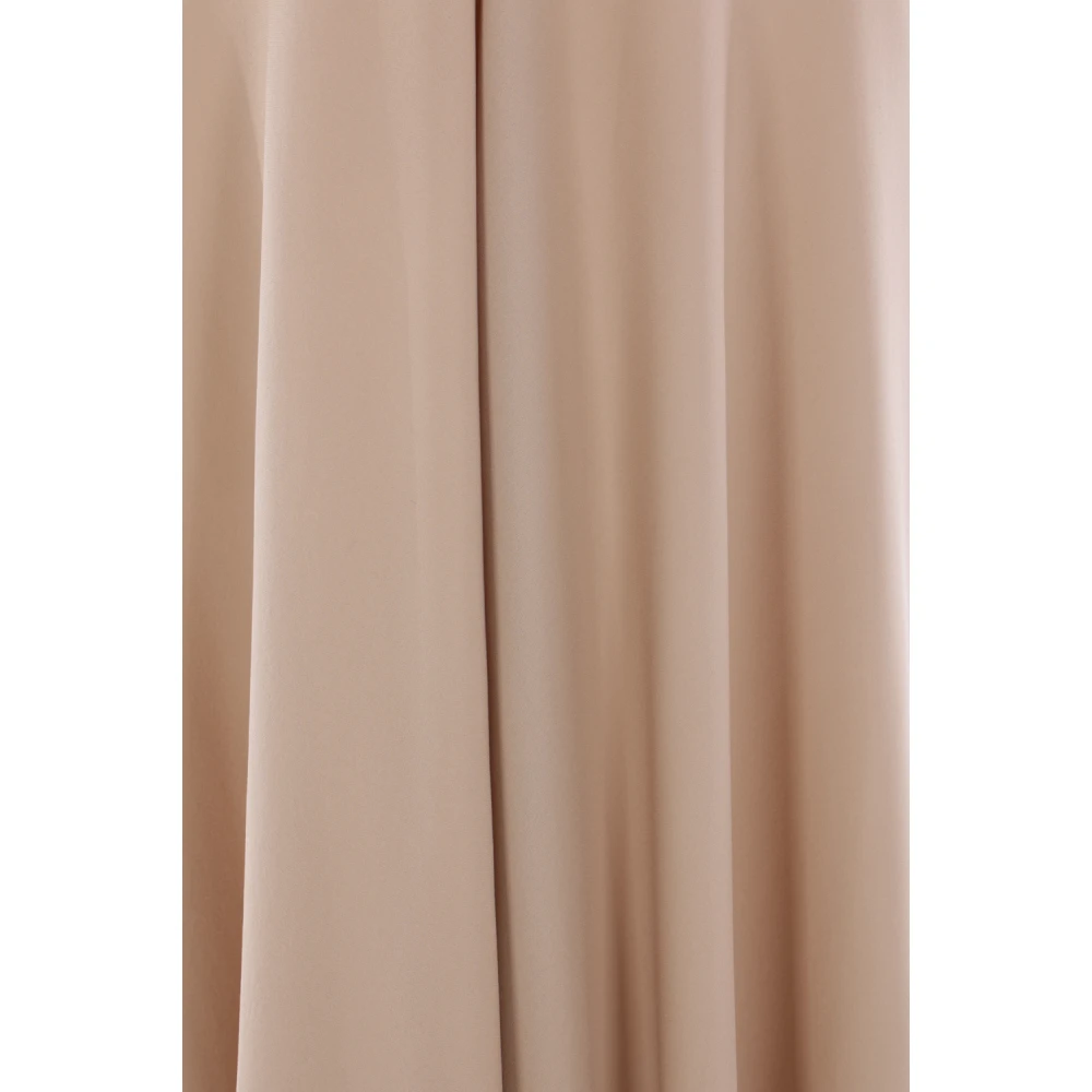 Giorgio Armani Beige Zijden Georgette Boothals Jurk Beige Dames