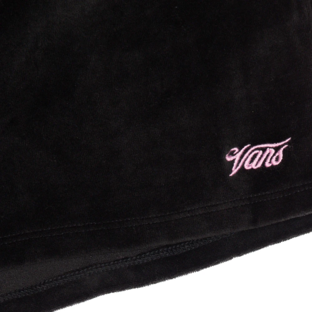 Vans Chenille Elastische Taille Zwarte Shorts Black Dames