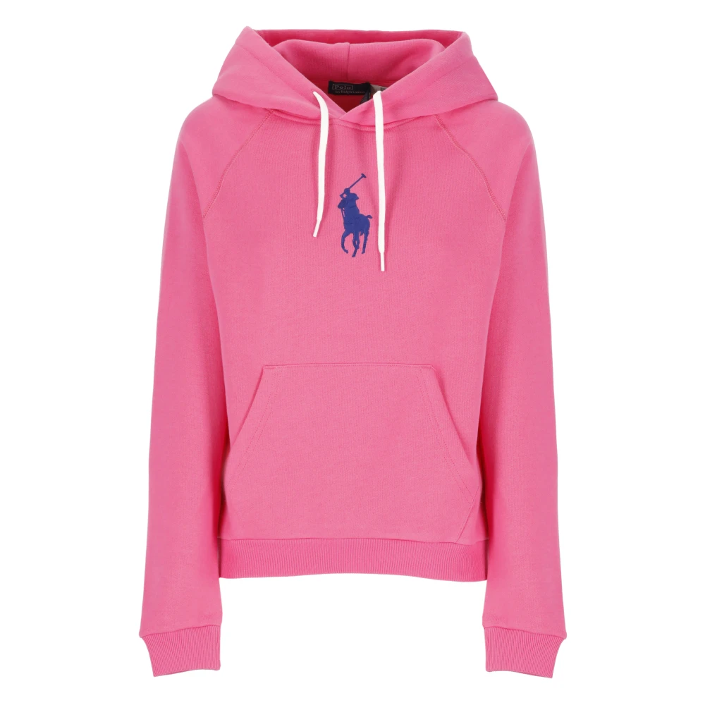 Polo Ralph Lauren Fuchsia Sweater met capuchon en kangoeroezak Pink Dames