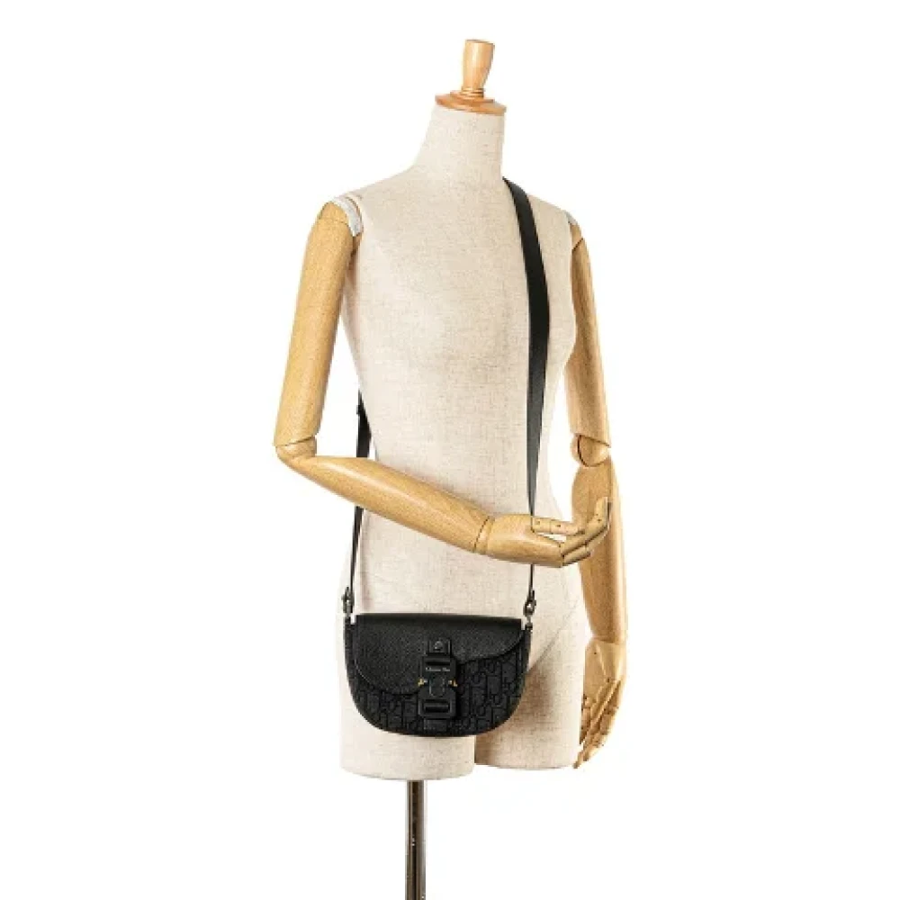 Dior Vintage Pre-owned Canvas shoulder-bags Black Dames