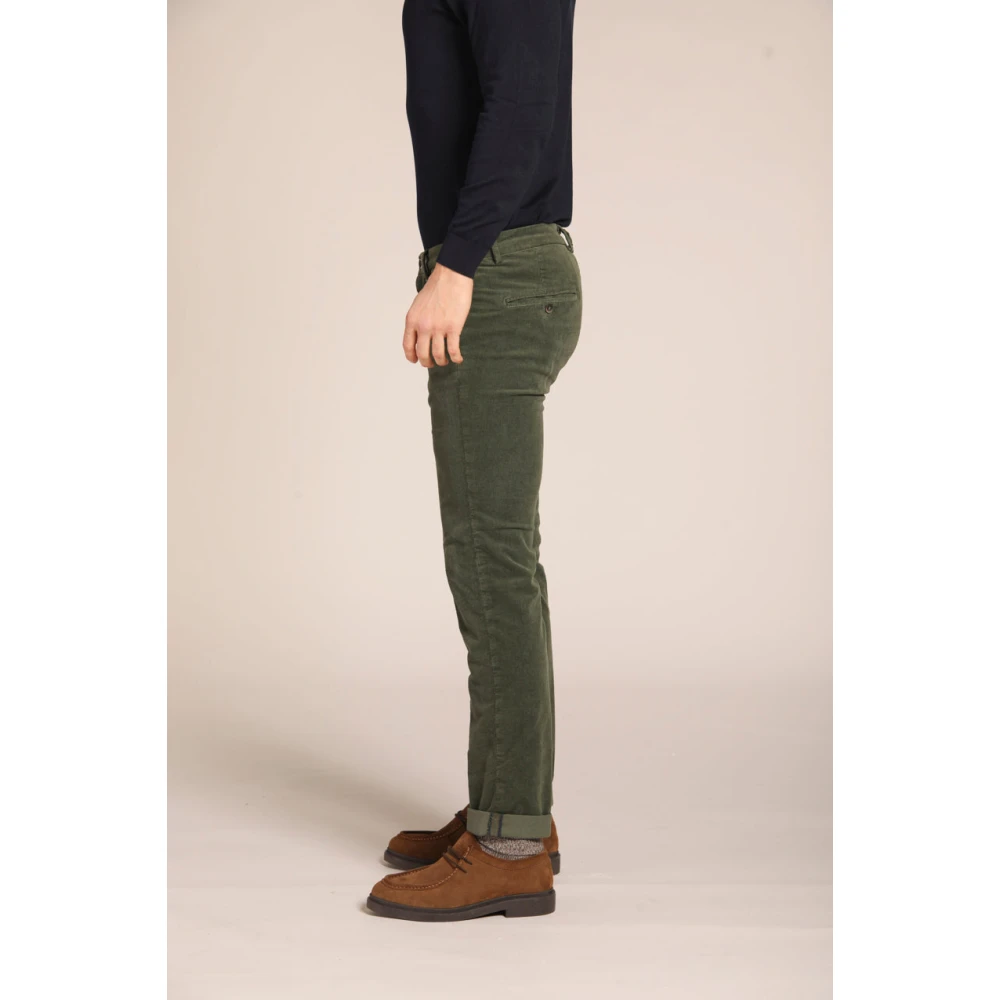 Mason's Fluwelen Chino Broek Slim Fit Groen Green Heren