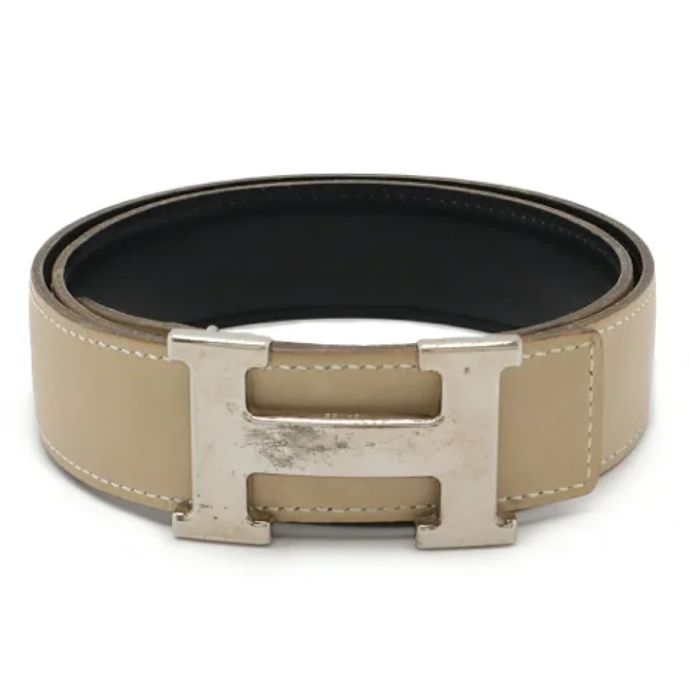 Hermès Vintage Pre-owned Leather belts Beige Dames