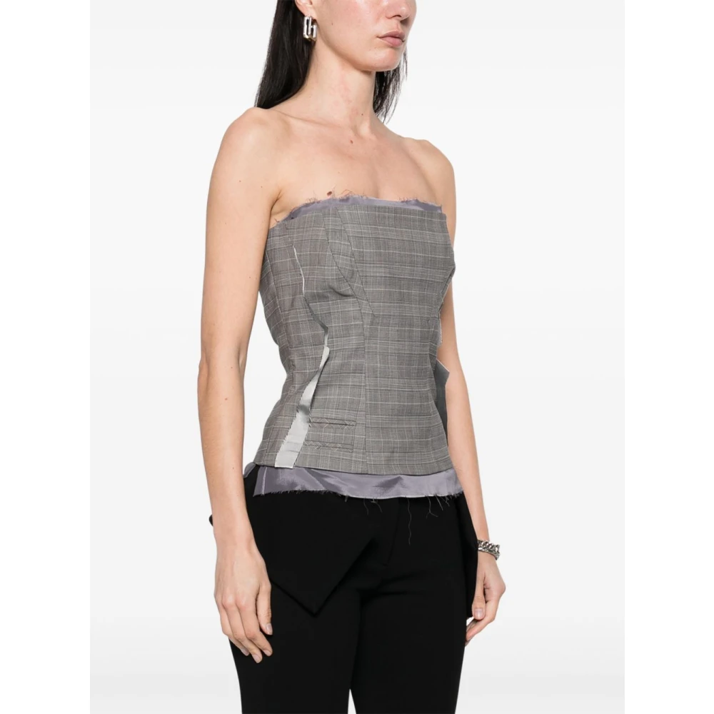 Ottolinger Donkergrijze Gelaagde Strapless Top Gray Dames