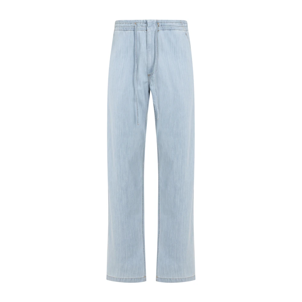 Bottega Veneta Licht Gebleekte Denim Broek Blue Dames