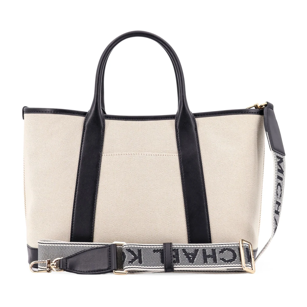 Michael Kors Beige Leren Handtas met Magneetsluiting Beige Dames