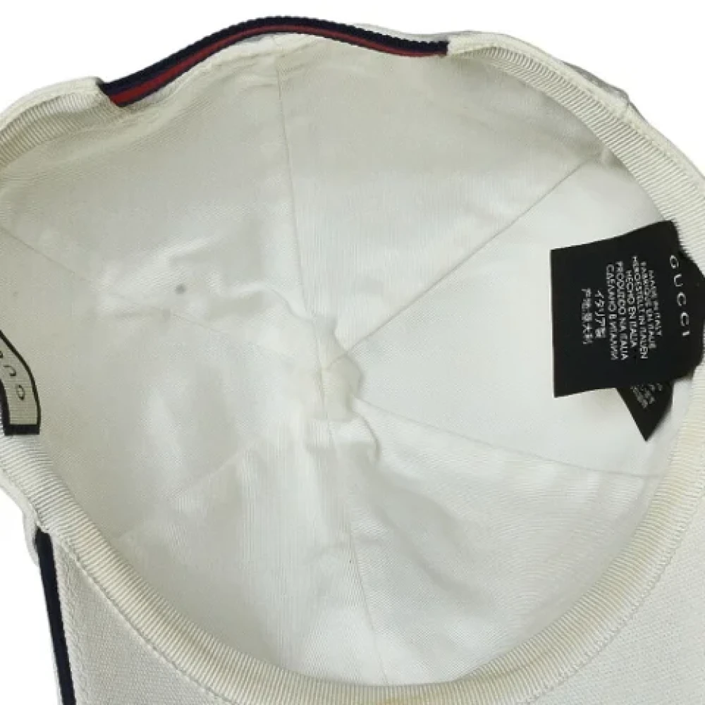 Gucci Vintage Pre-owned Leather hats White Dames