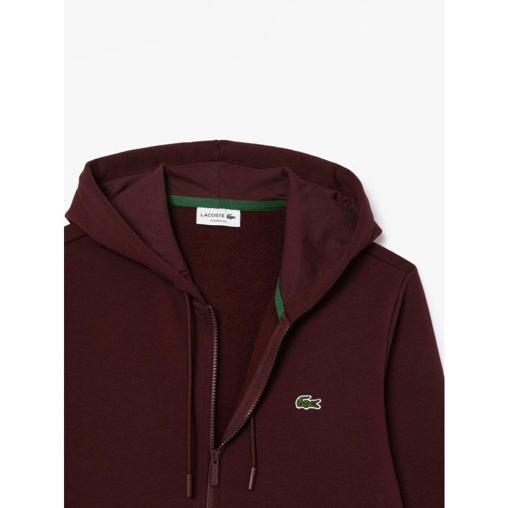 Lacoste Basic Zip Hoodie Sweaters Red Heren
