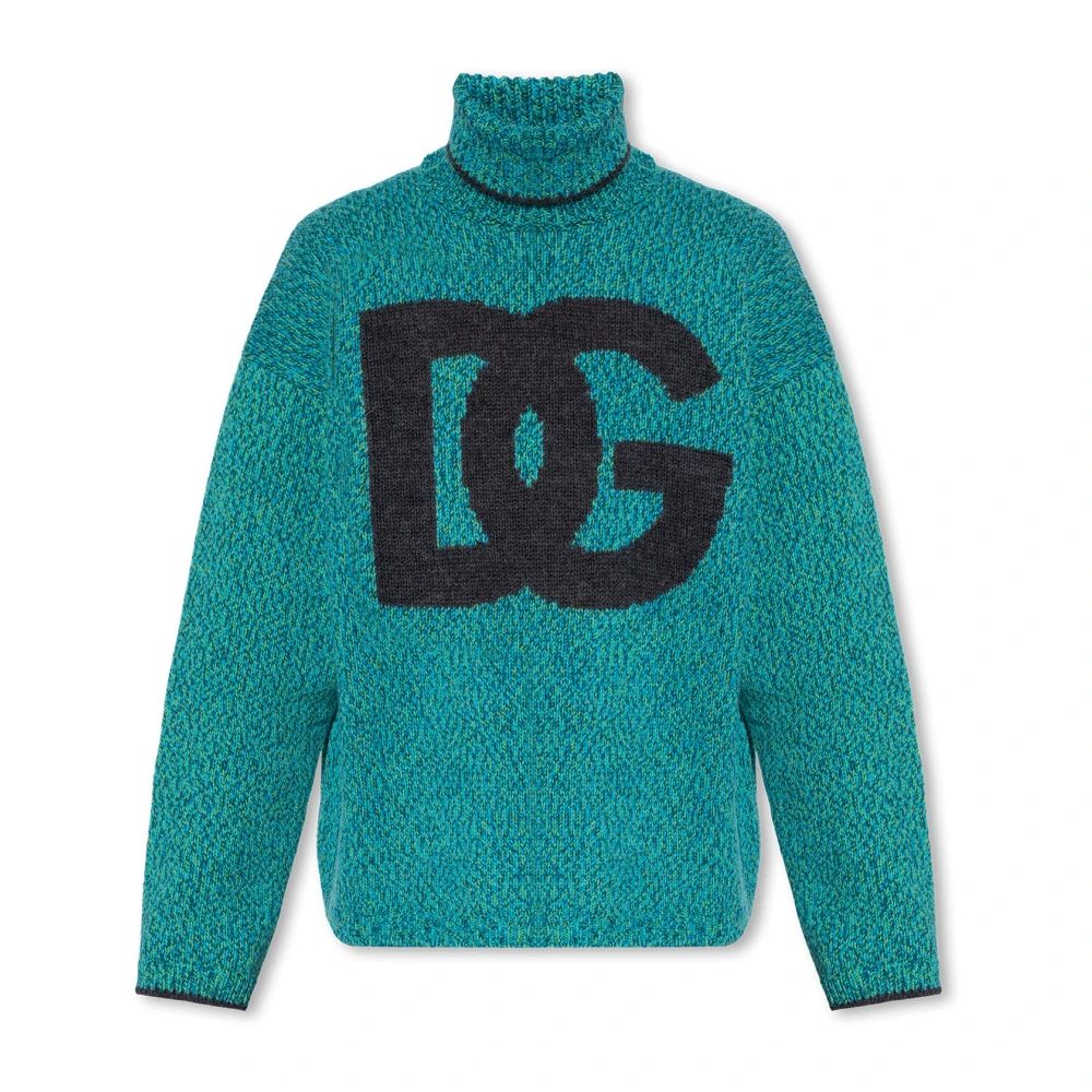 Dolce & Gabbana Men's Blue Wool Turtleneck - Turtlenecks - M - Knitwear