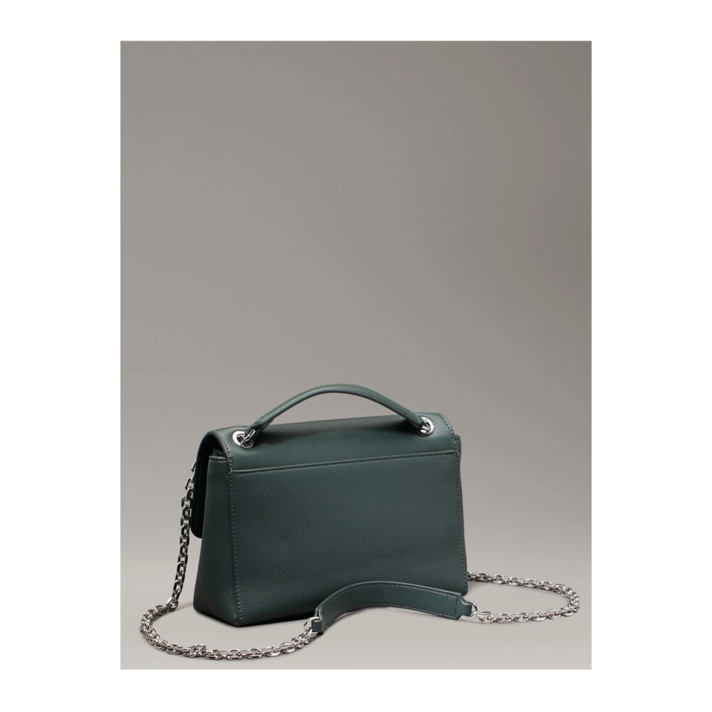 Calvin Klein Groene Schoudertas van PU-leer Green Dames