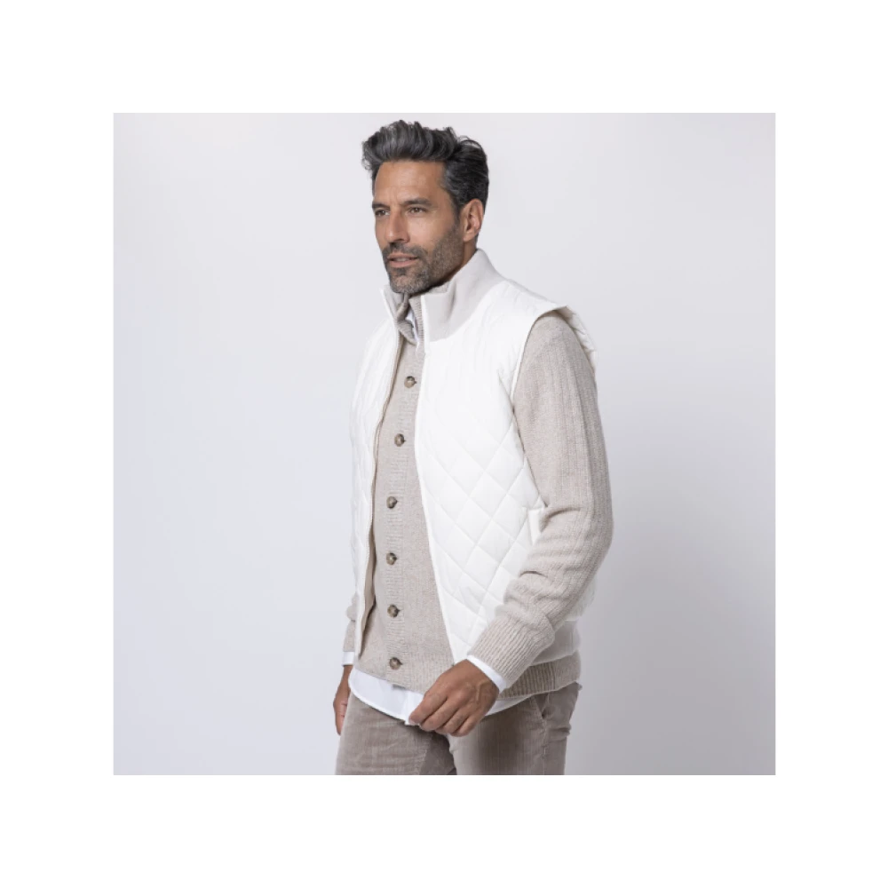 Gran Sasso Gewatteerd Mouwloos Vest Beige Heren