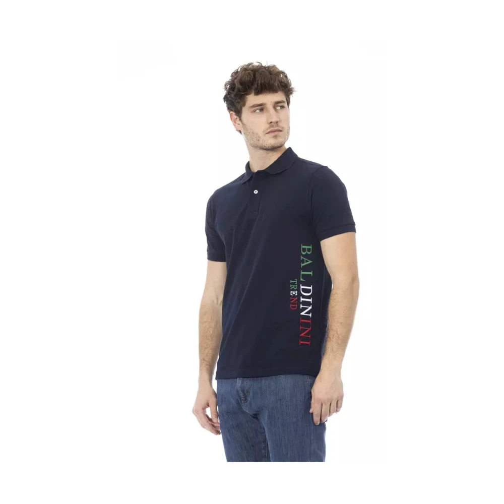 Baldinini Blauw Katoenen Heren Polo Shirt Blue Heren