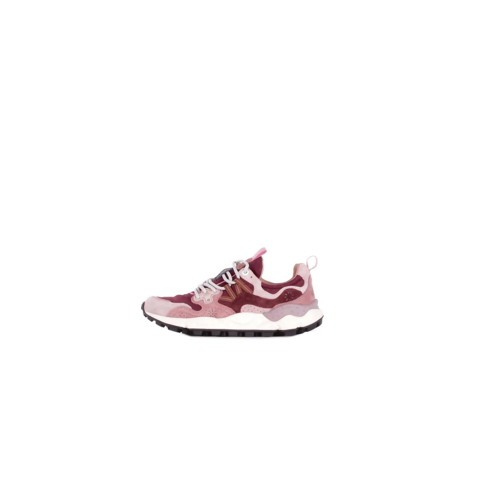 Flower Mountain Women's Red Sneakers With Suede Upper